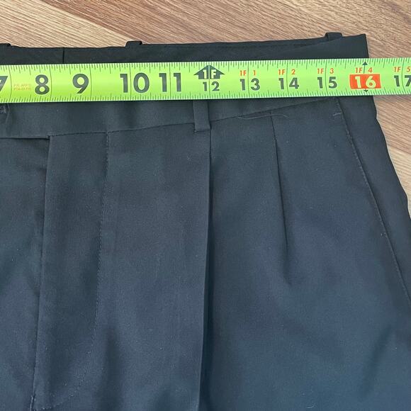 Bolzano Black Dress Pants Mens 32R Flat Front Classic Fit Business Formal Slacks - Picture 5 of 8